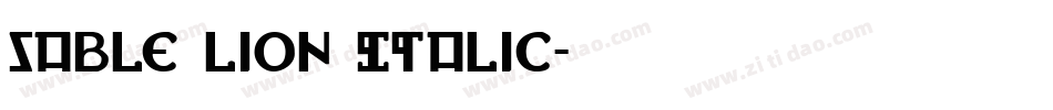 Sable Lion Italic字体转换